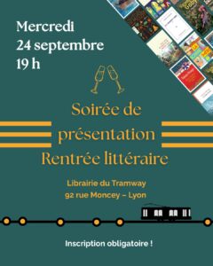 Affiche de la soirée de présentation des coups de cœur de la rentrée littéraire 2025