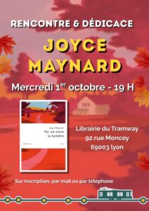 Affiche de la rencontre avec Joyce Maynard