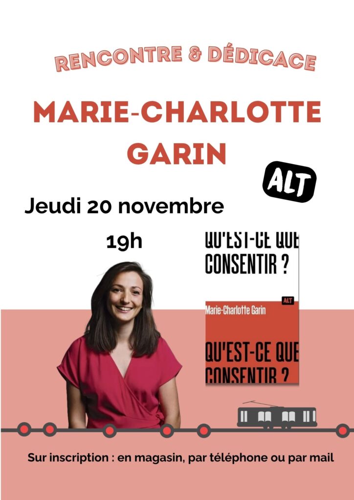 Affiche de la rencontre avec Marie-Charlotte Garin
