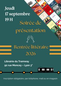 Affiche de la soirée de présentation de la rentrée littéraire 2026