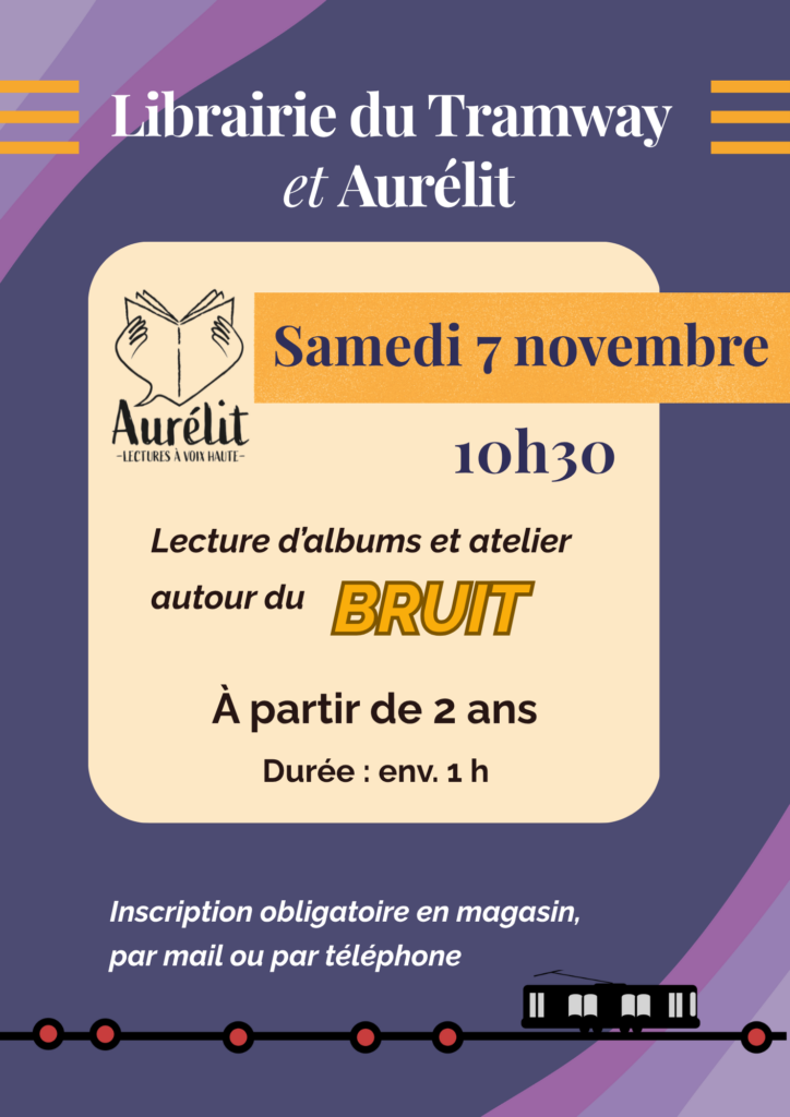 Affiche pour lecture et atelier jeunesse, animation organisée le samedi 7 novembre 2026